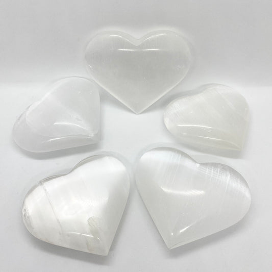 Selenite Heart 10-12cm