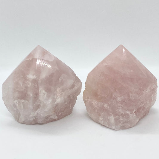 Rose Quartz Semi Polished - Large