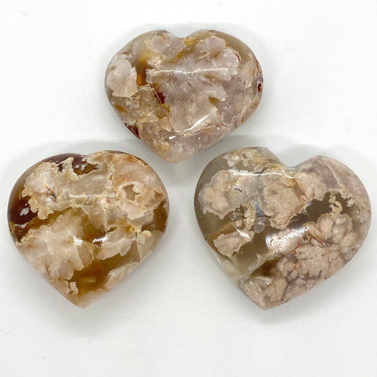 Flower Agate Heart